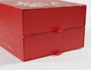Logo klienta Pudełka z szufladami na papier Sztywna biała przesuwna szuflada do przechowywania