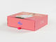 Różowe pudełka z szufladami z jedwabnym pasem z nadrukiem jednowarstwowe